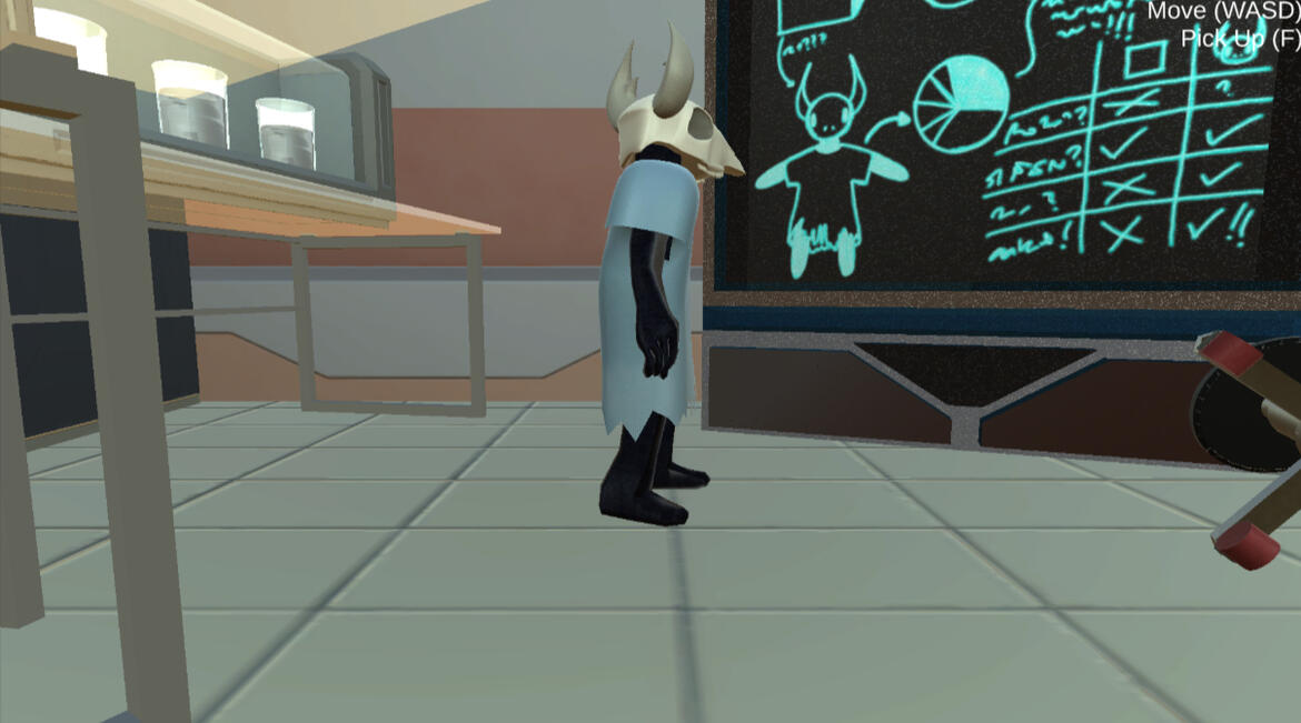 A pale girl with light short hair stood infront of a background of a small town. She looks nervous.