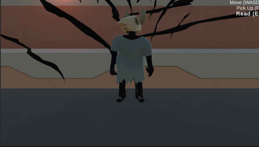 A pale girl with light short hair stood infront of a background of a small town. She looks nervous.